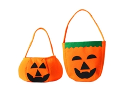 Sacola de Halloween em Formato de Abóbora, Saco de Tecido para Doces, 2 Unidades AQUAFORGE