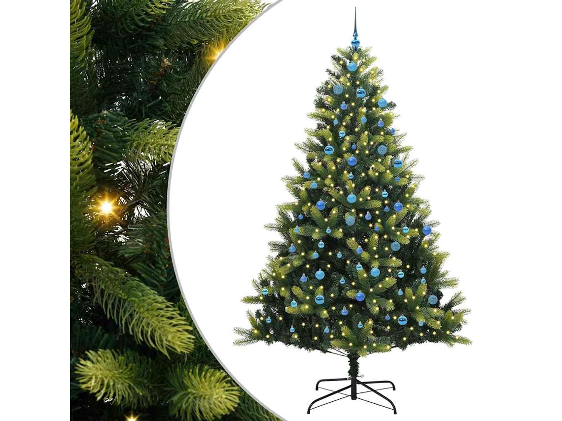 Conjunto 1 Árvore De Natal Vidaxl Verde Pvc (240 Cm)