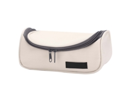 Estuche Grande De Lápices De Color Beige Con Cremallera Suave Y Canvas Duradero Para Viaje Oficina Exterior