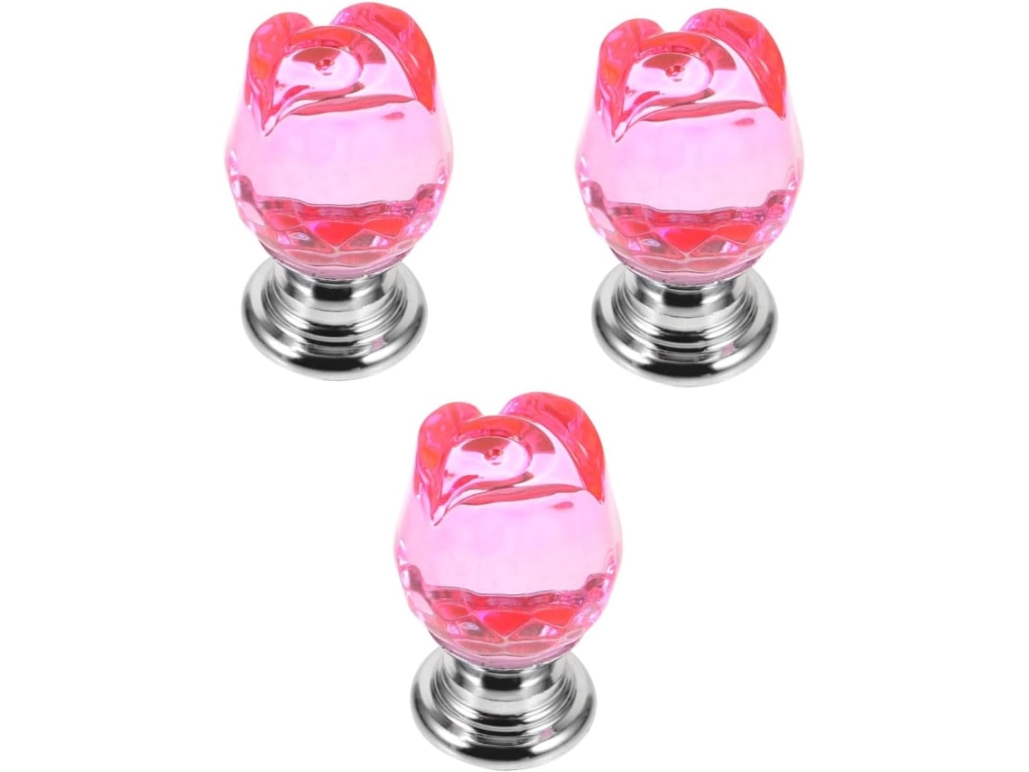 Conjunto De 3 Peças De Acessórios Para Banheiro Com Botão De Pressão Rosa Para Vaso Sanitário.