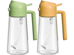 Dispensador E Pulverizador De Óleo 2 Em 1, Frasco De Vidro De Aproximadamente 473 Ml Para Gokoco (16 Onças)