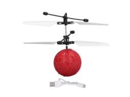 Business bola Voadora com Luzes Led, Carregamento Usb, Brinquedo para Interior e Exterior, Vermelha | S/MARCA