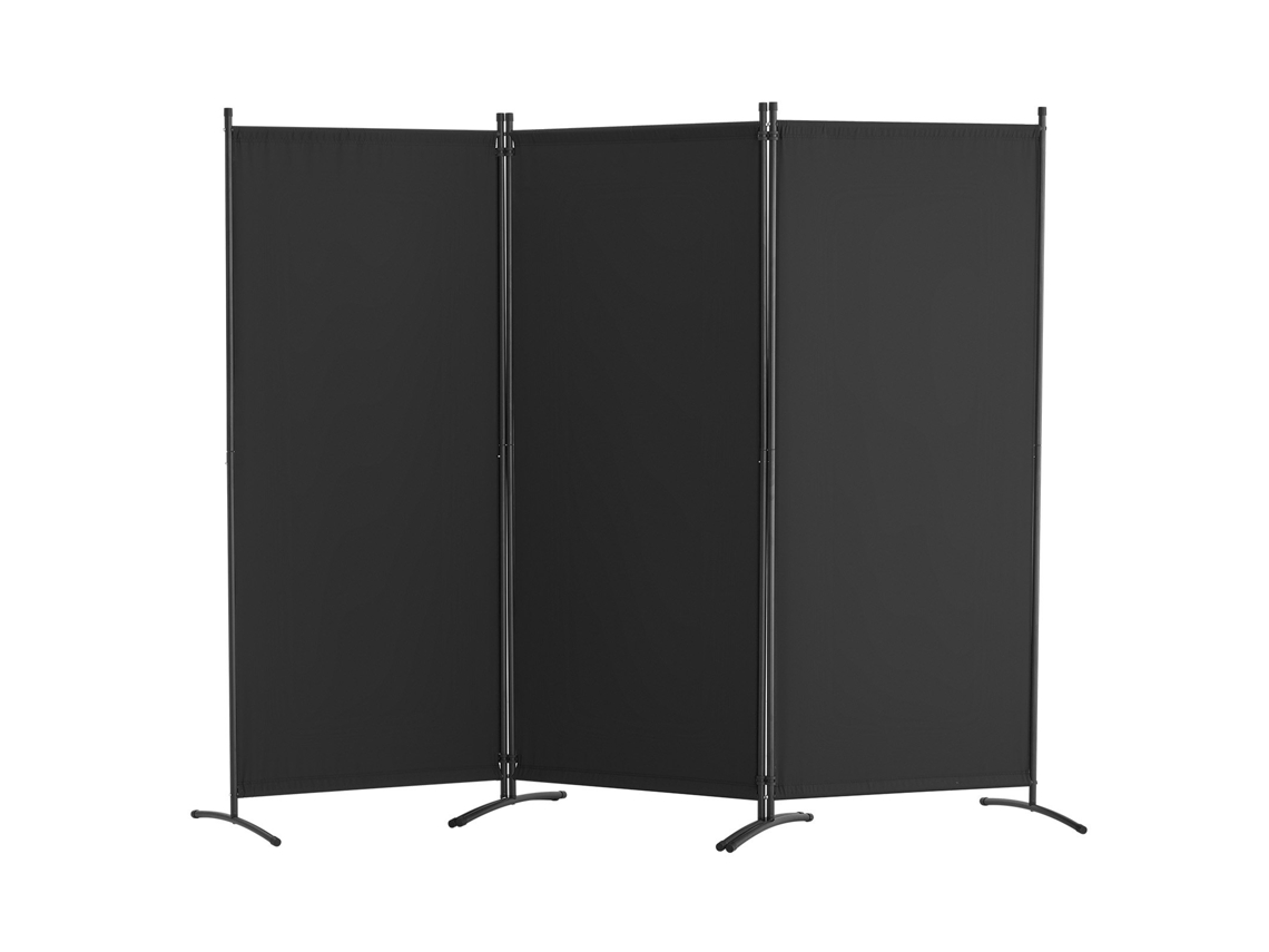 Divisor De Sala Dobrável Com Tela Vevor 3 Painéis 228x52x184 Cm, Preto