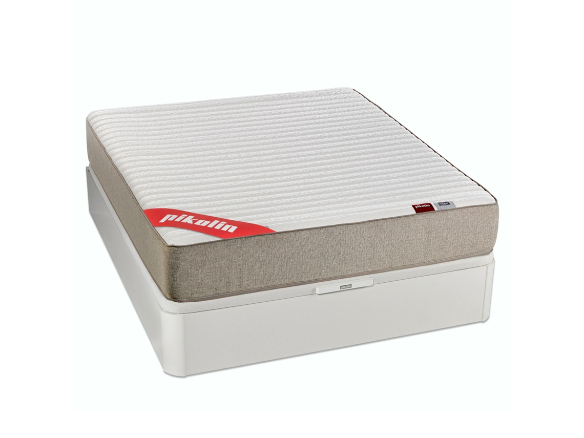 Pack PIKOLIN Sommier Branco + Colchão Visco Leah Compact (105 x 190 - 53 Cm Del Altura)