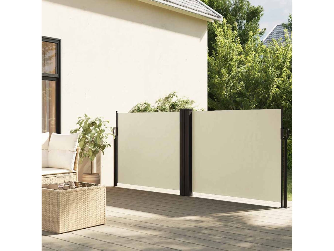 Vidaxl Toldo Lateral Retrátil 120x1200 Cm Creme