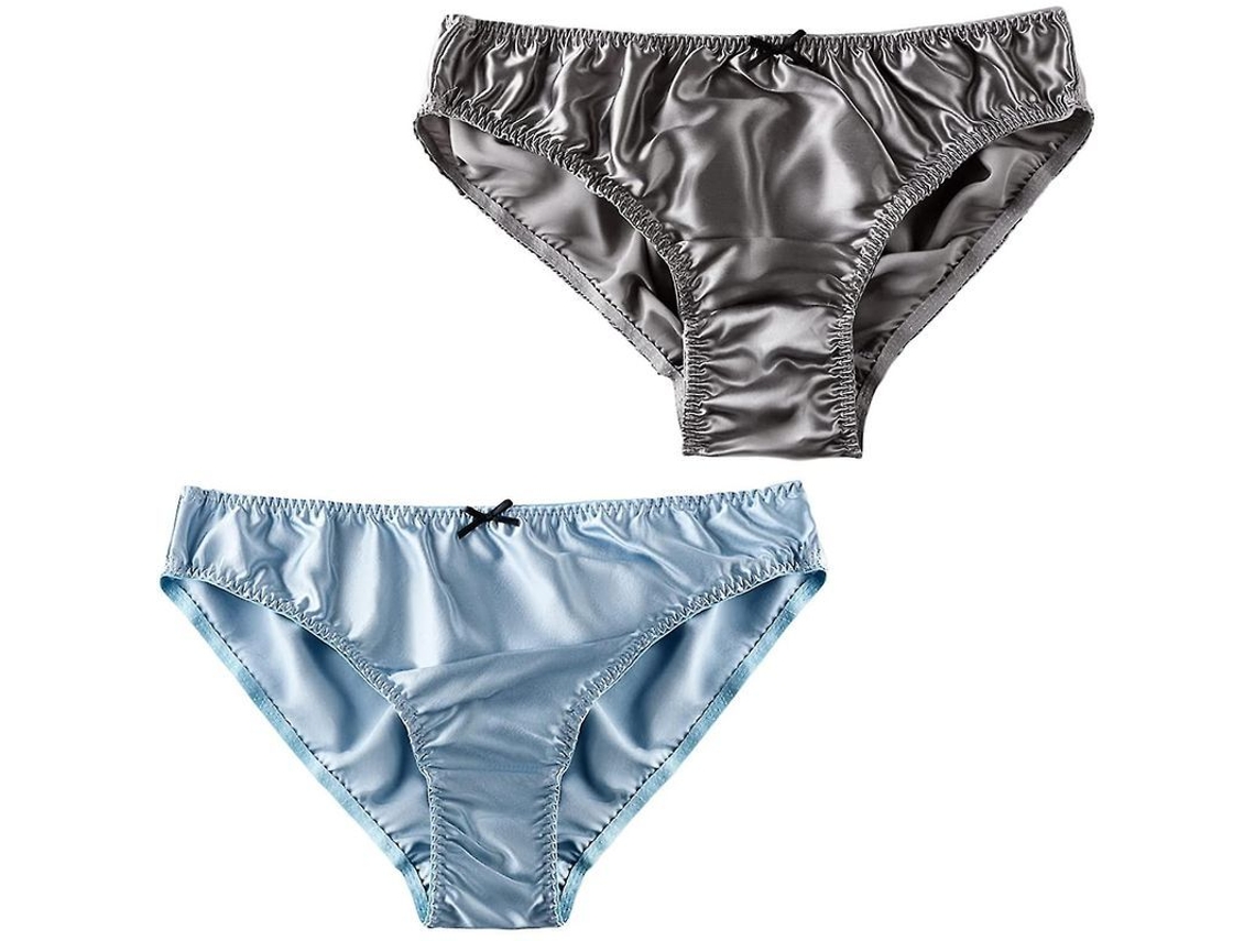 2026 pantys de Seda de Morera para Mulher 2 Peças Bikini Sexy Calcinhas Satinadas de Seda Suaves