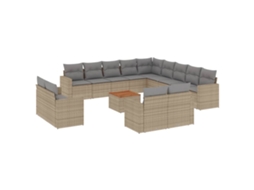 Garden Sofa Set, Garden Sofa Sets Vidaxl Bege Rattan / Vime (n/a)