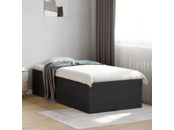Vidaxl Estrutura De Cama 90x190 Cm Derivados De Madeira Preto
