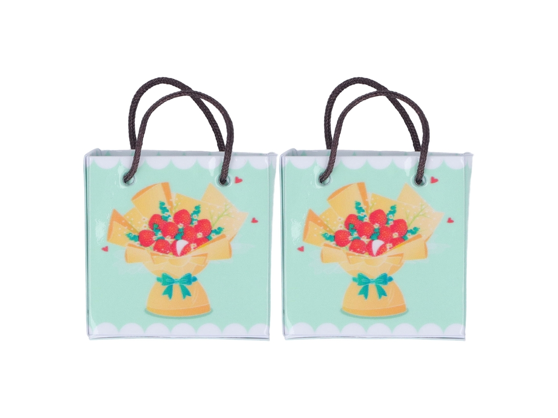 Mali 2pcs Sacos de Papel 1:12 para Casinha de Bonecas, Acessórios Miniatura de Compras