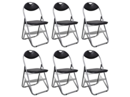 Folding Chair, Folding Chairs Vidaxl Preto Metal (n/a)