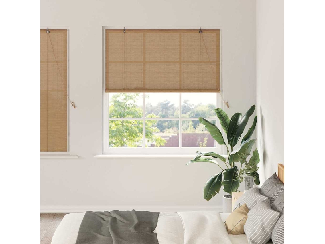 Vidaxl Estores De Rolo Castanho 150 X 160 Cm Bambu