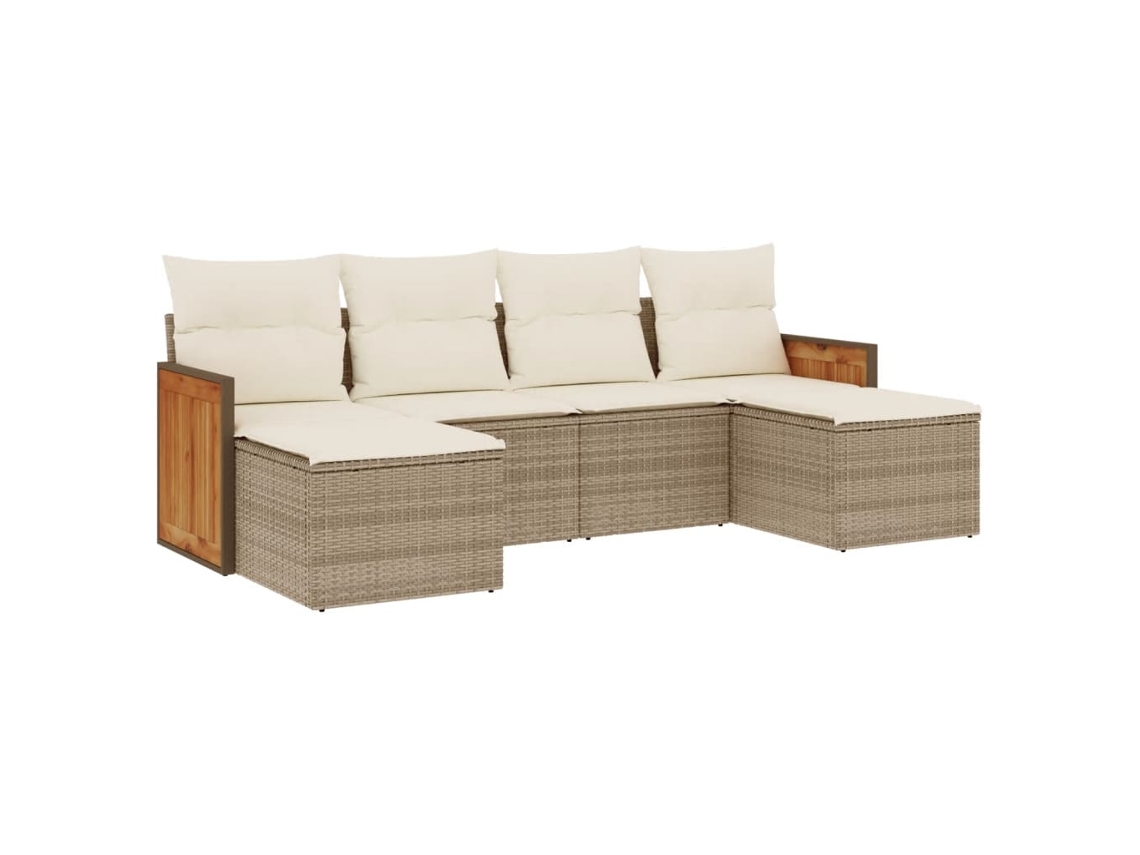 Garden Sofa Set, Garden Sofa Sets Vidaxl Bege Rattan / Vime (n/a)