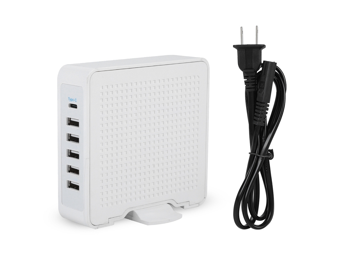 Carregador EOOCOO (6 Portas Usb Type c 10a Carregamento Rápido)