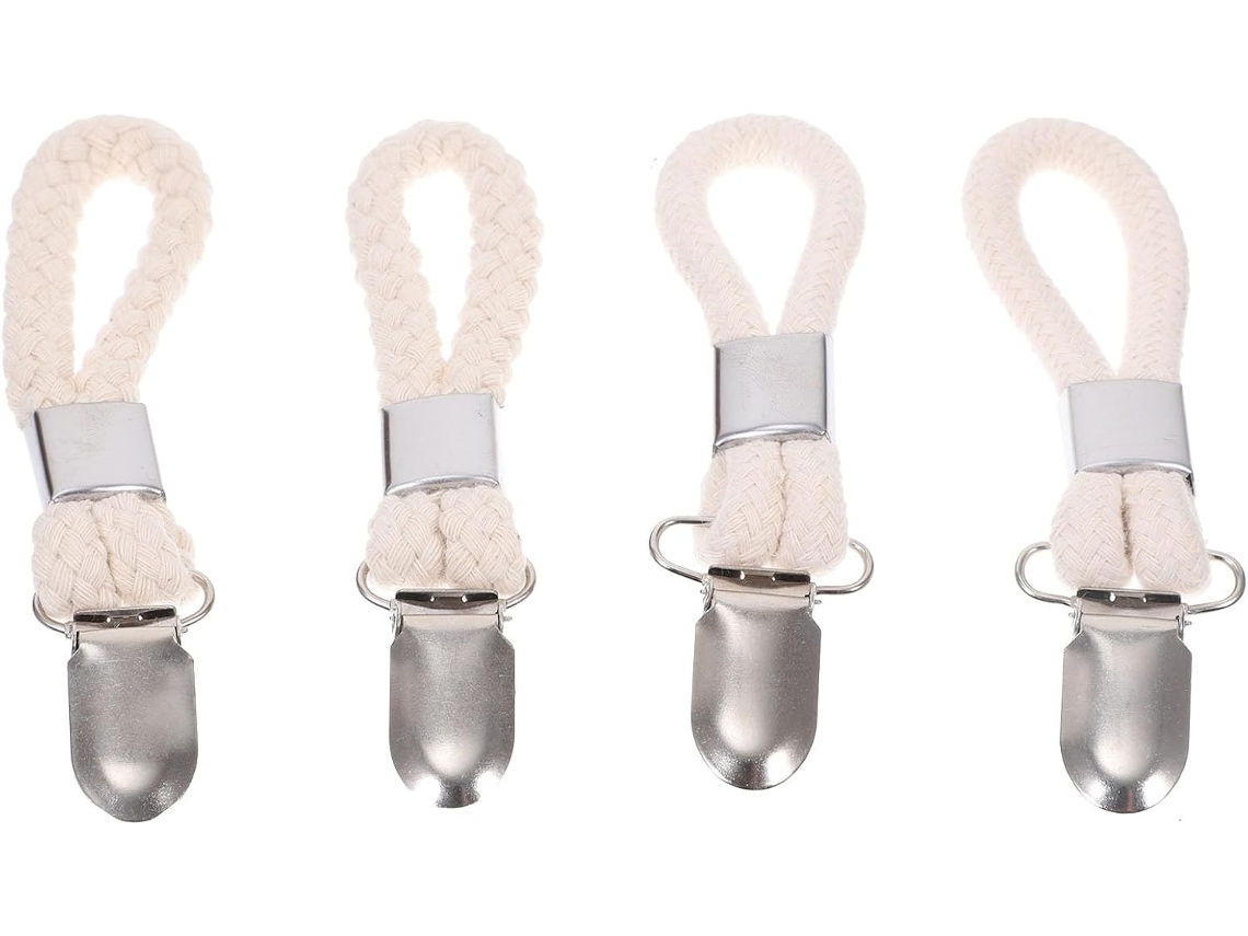 Presilhas Para Toalha Yardenfun, Fáceis De Transportar E Guardar, Em Ferro Fundido, Conjunto De 4 Peças Com Cordão