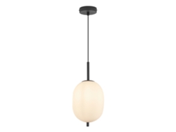Suspensão oval em vidro opala 23W IP20 E14 Diâmetro 155mm