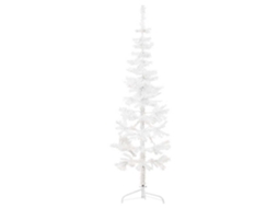 Vidaxl Meia Árvore De Natal Fina Com Suporte 180 Cm Branco