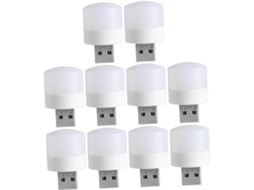 Conjunto De 10 Peças Luz Noturna Led Usb Portátil Ultra Mini