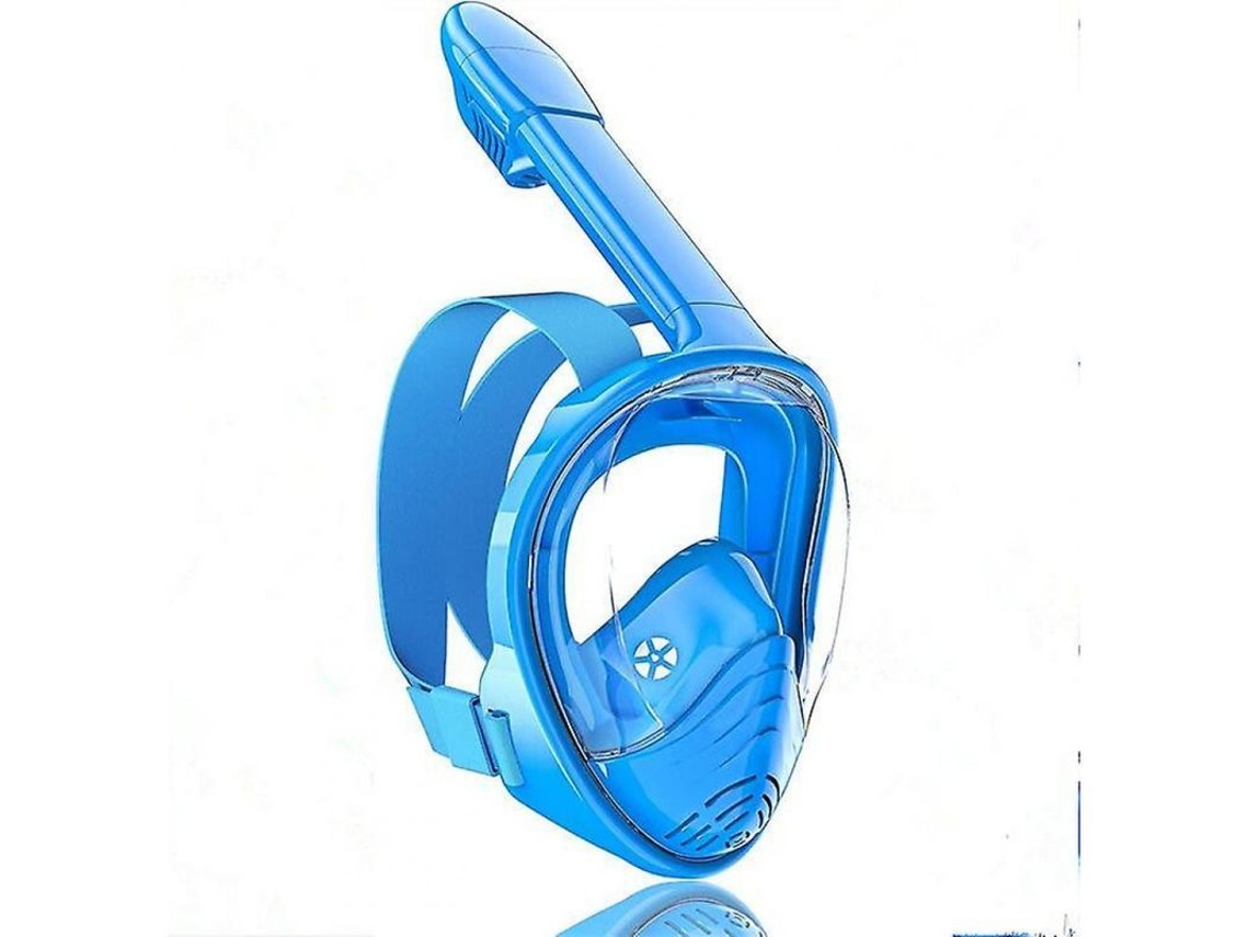 Máscara De Snorkel Facial Para Niños, Equipo De Snorkel Con Soporte Para Cámara, Visión Panorámica 180 Grados, Anti Niebla Y Anti Fuga Svt Azul