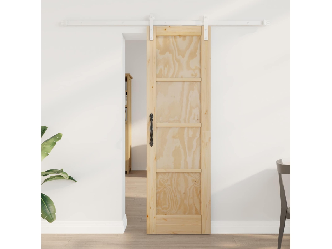 Vidaxl Porta Deslizante 61 X 198,5 Cm Madeira De Pinho Maciça