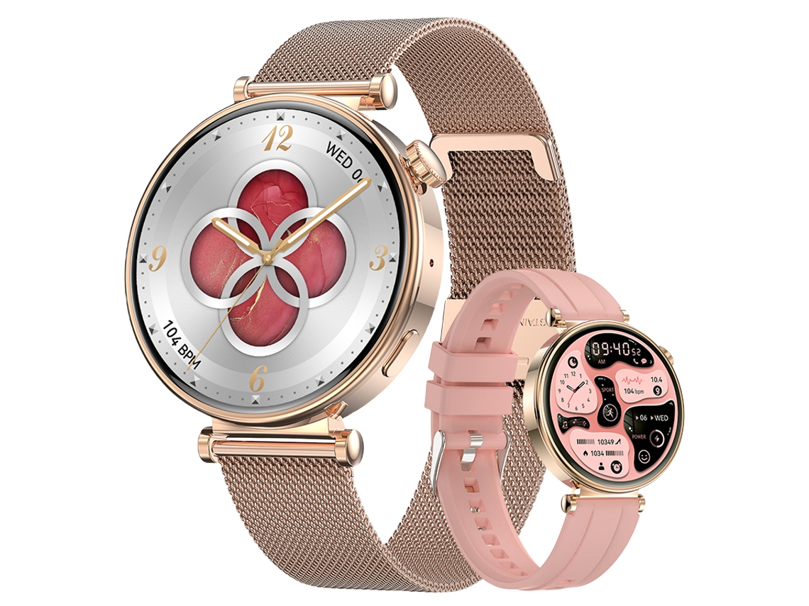 (pulseira De Aço Cinza) Smartwatch, Tela Amoled De 1,32 Polegadas
