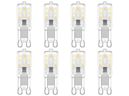 Lâmpada LED Rebe G9 220V Branca Natural 3000K 3W Equivalente a Halógena de 30W - Pacote com 8 unidades