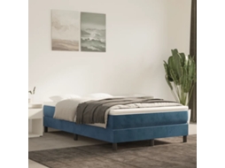 Estrutura De Cama Sem Colchão 120x200 Cm Veludo Azul