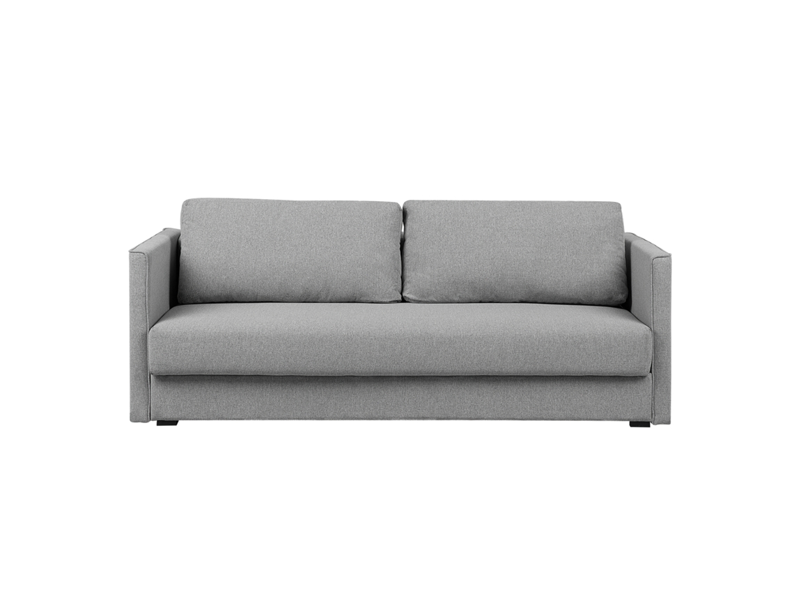Sofá-cama BELIANI Eksjo de Tecido Cinzento Claro 220x102x87