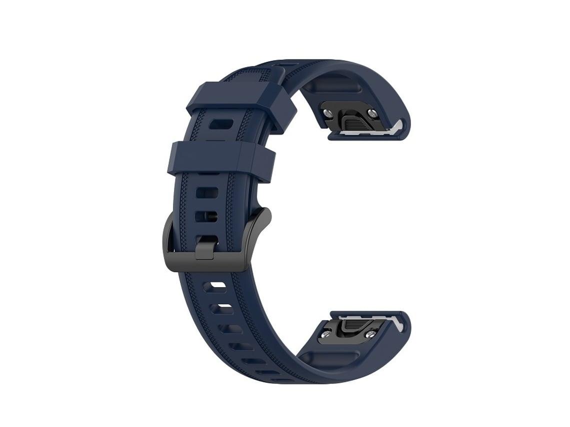 Lurelia Pulseira De Silicone À Prova D'água 22 Mm, Compatível Com Garmin Fenix 7/ 6/ 5, Ajuste Rápido, Azul Meia - Noite