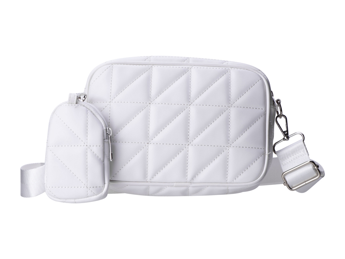 Mala De Ombro Com Bolsa Modelo Camélia Branco Eko