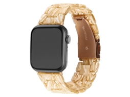 Pulseira Transparente De Resina Cerâmica Para Huawei, Apple Iwatch 10e Samsung Watch 7, Branca Sedosa, Tamanhos 38 40 41 S10