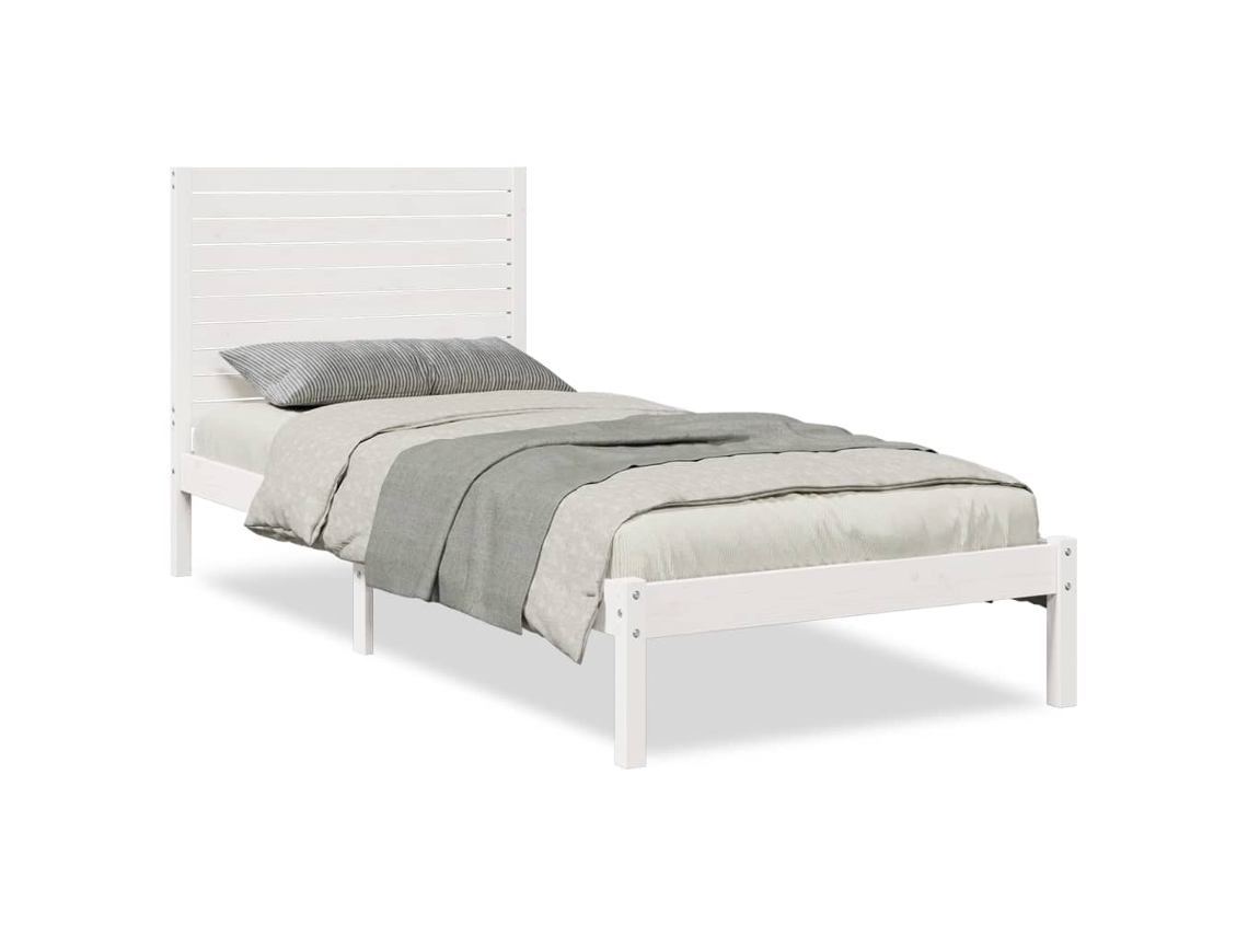 Cama Extra Longa Sem Colchão 90x220 Cm Madeira Maciça MAISON EXCLUSIVE