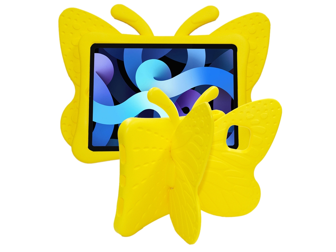 Capa Panoona Para Ipad 10,2 Polegadas (7ª/8ª/9ª Geração) 2019-2021 ,eva Rígido E Antichoque ,suporte Borboleta Amarelo