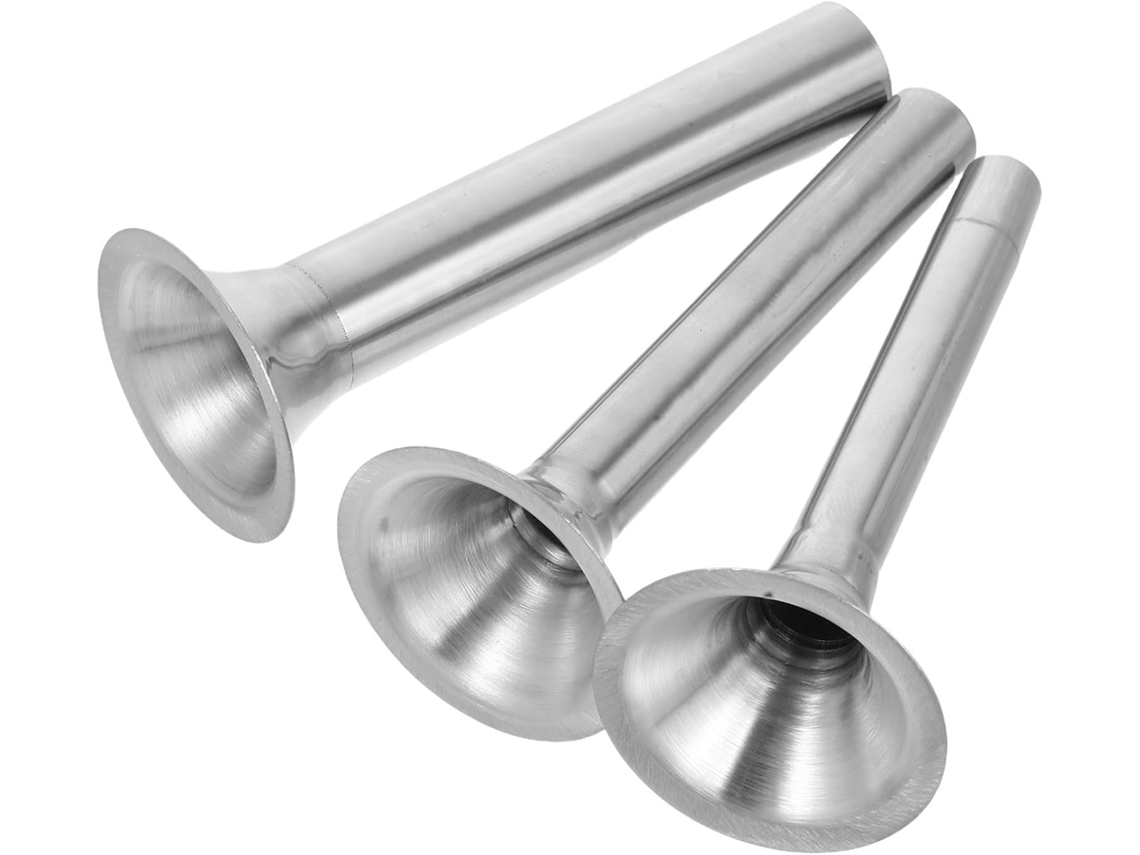 Conjunto De 3 Tubos Aço Inoxidável Para Embutir Linguiça, Ideais Para Uso Profissional E Doméstico, Com Design Versátil