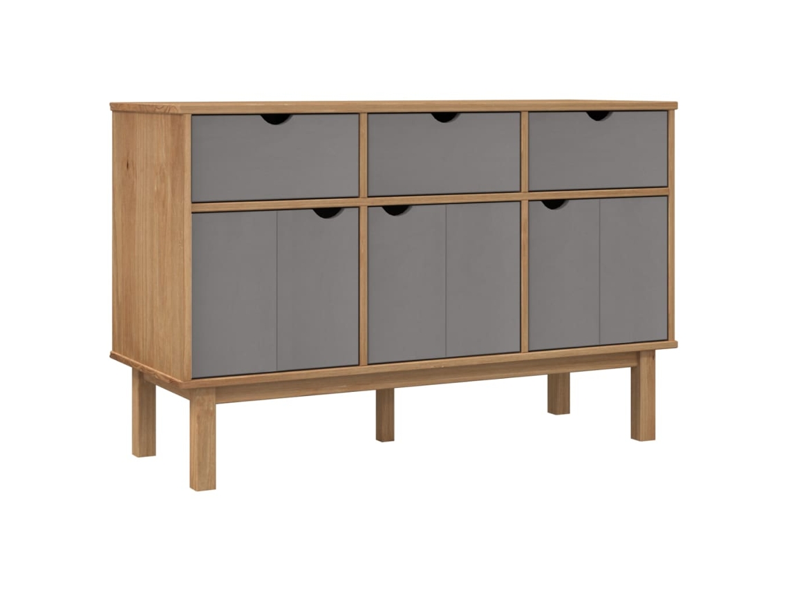 Sideboard, Sideboards Vidaxl Cinzeto Madeira De Pinho (n/a)