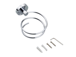 Suporte De Parede Para Secador Cabelo, Design Espiral Que Economiza Espaço, Ideal Banheiro, Quarto E Salão Beleza. Organizador Ferramentas C