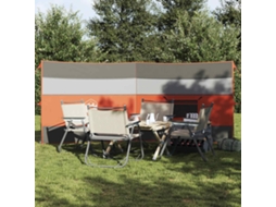 Vidaxl Corta-vento De Campismo 340x130 Cm Impermeável Cinza/laranja