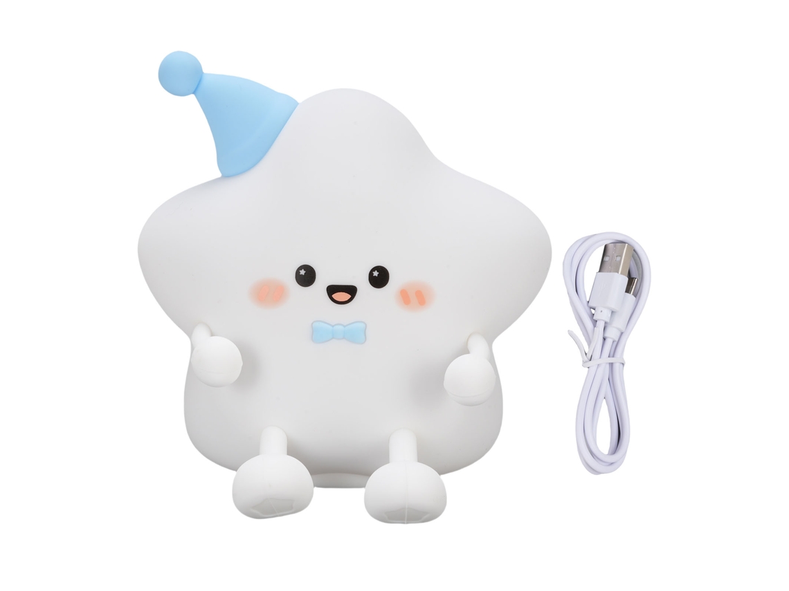 Luz Noturna estrela cute silicone recarregável 1200mAh lâmpada de mesa berçário kawaii | S/MARCA