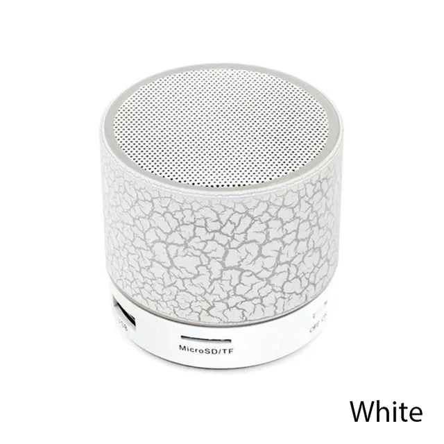 (branco) Mini Alto-falante Bluetooth, Alto-falante Sem Fio, Cartão Sd, Usb, Subwoofer