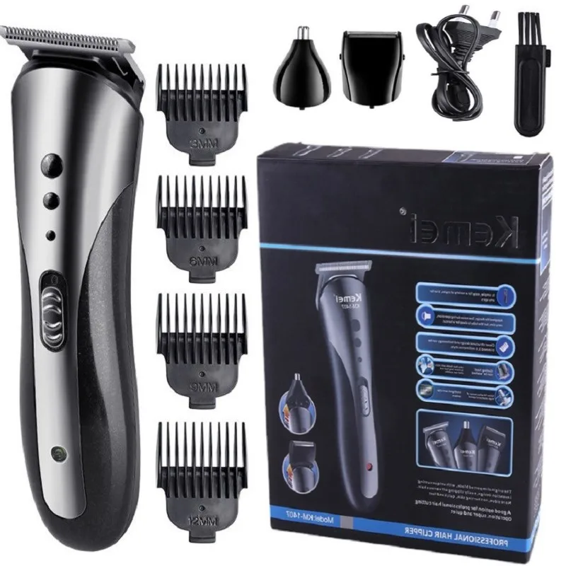 (prateado) Aparador De Pelos Nasais Elétrico Recarregável, Máquina De Cortar Cabelo Multifuncional Masculina, Barbeador Elétrico Profissional