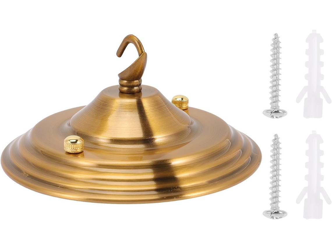 Roseta de Teto para Lustre, Acabamento em Bronze Antigo, Suporte de Suspensão Robusto e Durável. SFUSHOS