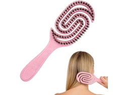 Escova Para Cabelos Finos Ferramenta De Modelagem Com Cerdas Ocas Alisar E Massagear Desembaraçadora Cachos Crianças