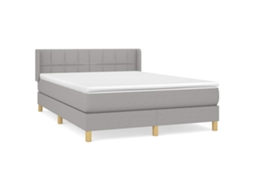 Box Spring Bed, Box Spring Beds Vidaxl Cinzeto Tecido (140 X 190 Cm)