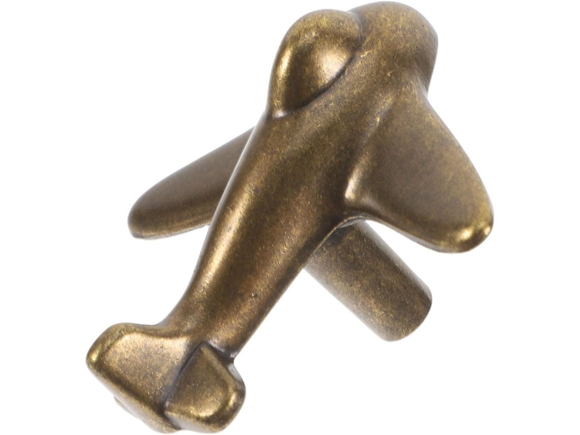 Puxador De Metal Vintage Em Formato Avião Para Cômodas E Estantes, Com Fácil Instalação E Design Criativo