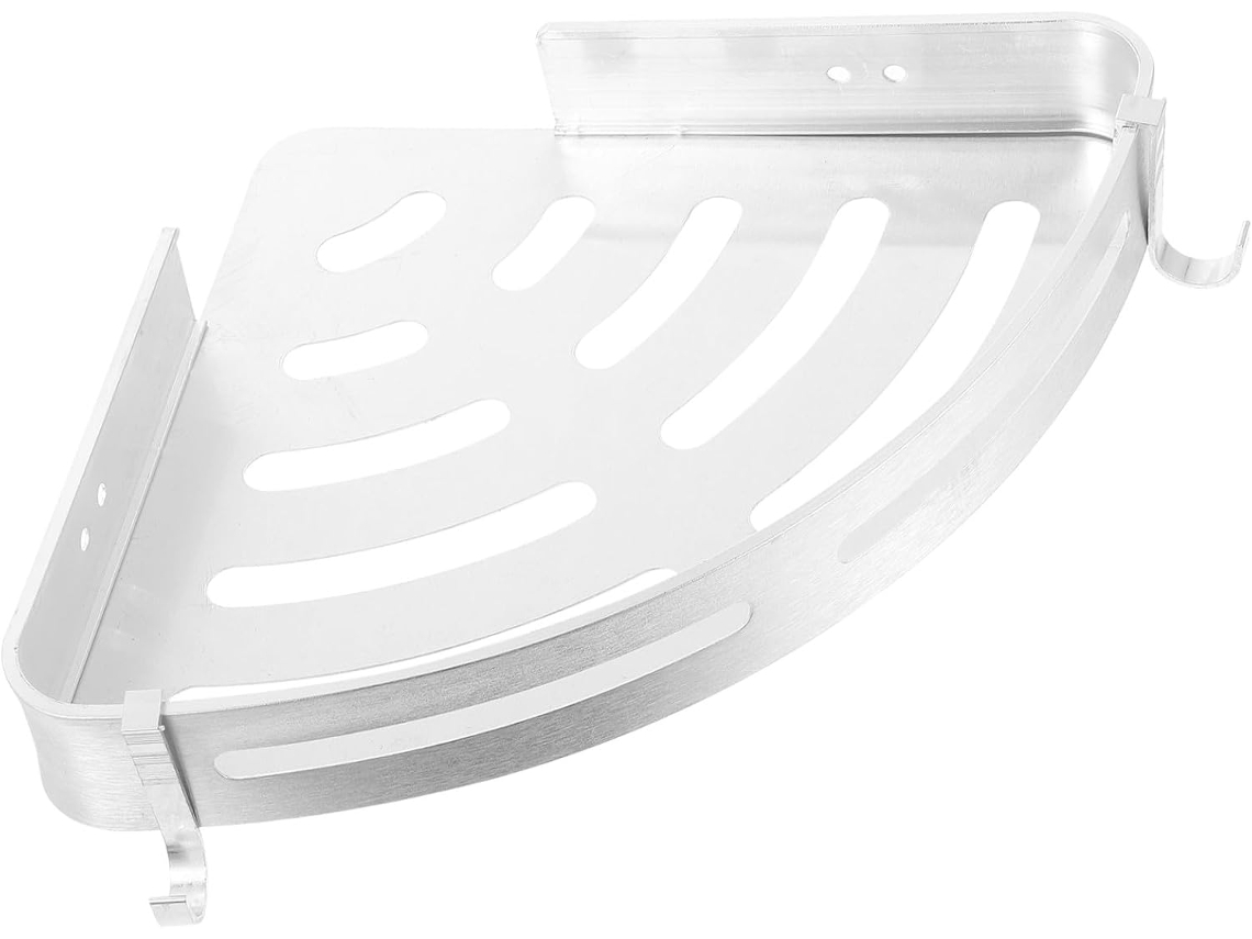 Prateleira Triangular De Alumínio Dechous Punch Para Armazenamento, Ideal Para Banheiro E Cozinha, Com Design Prateado E