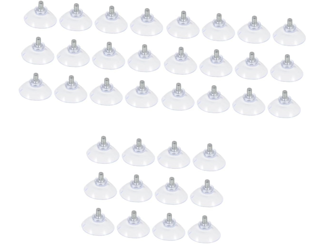 Conjunto De 3 Ventosas Transparentes Com Porcas Popetpop Para Móveis,