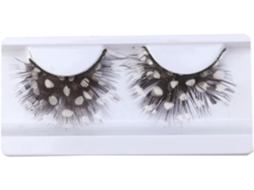 5 Pares De Cílios Postiços Leves De Plástico Preto E Branco Para O Halloween