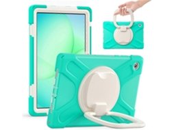 Capa Para Tablet Samsung Galaxy Tab A11+ Em Tpu + Pc + Silicone Com Suporte Giratório E Alça.
