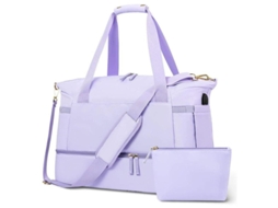 Bolsa de Viagem para Mulher com Compartimento para Sapatos e Usb | S/MARCA