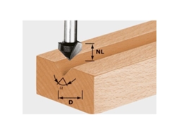 Fresa Para Ranhuras Em V Hs S8 D11/9,5/60° FESTOOL