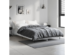 Vidaxl Estrutura De Cama 120x190 Cm Derivados De Madeira Cinza Cimento